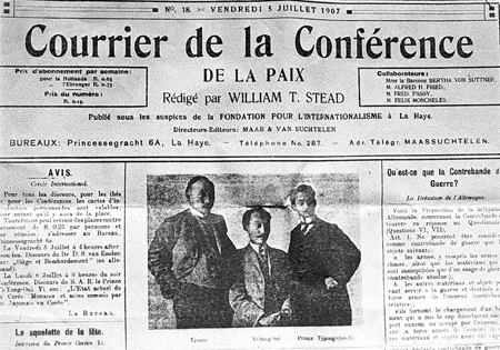 1907년 헤이그 만국평화회의 신문 'Le Courrier de la Conference'